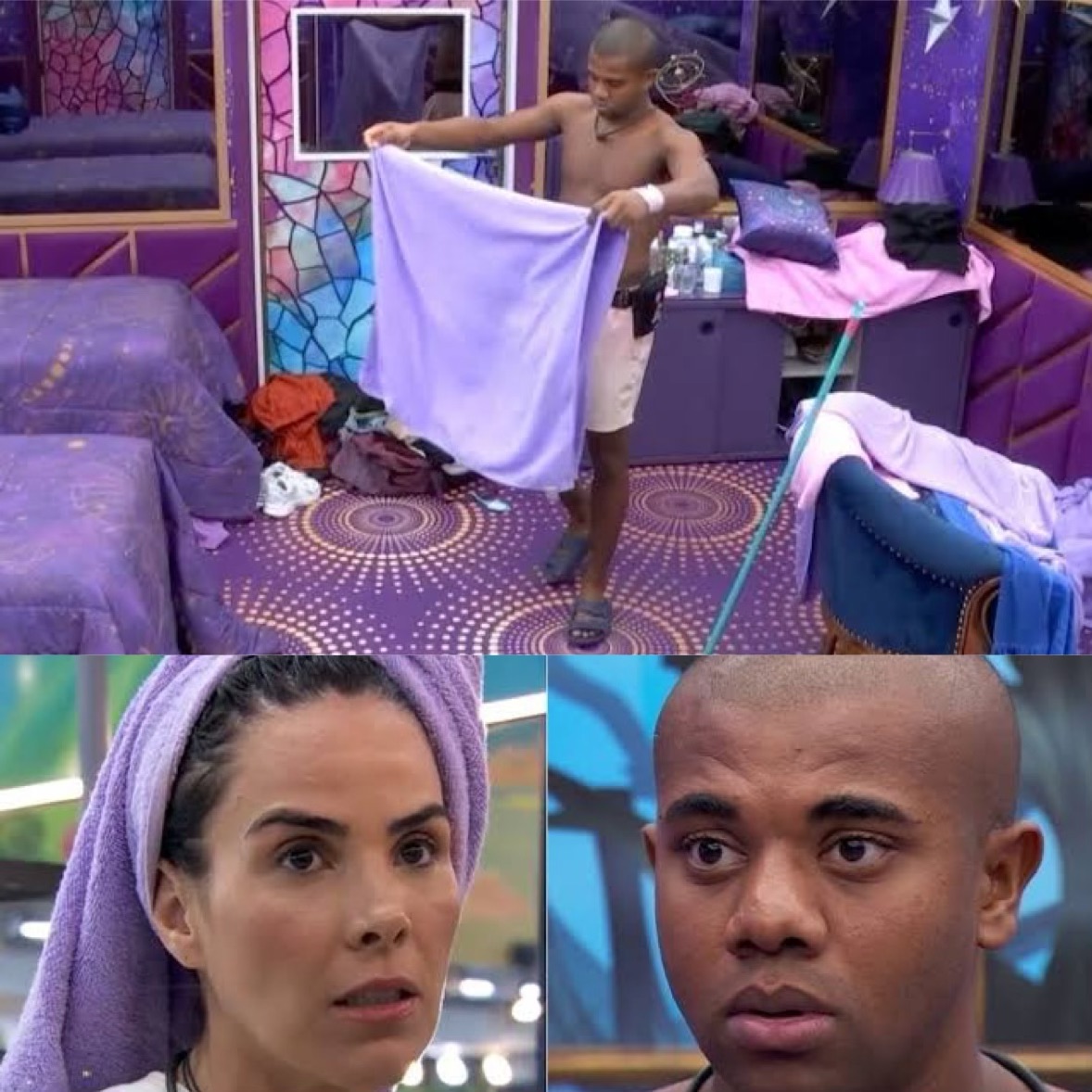 BBB 24: Davi limpa a casa e Wanessa diz: ‘Quer nos matar com essa água sanitária?’