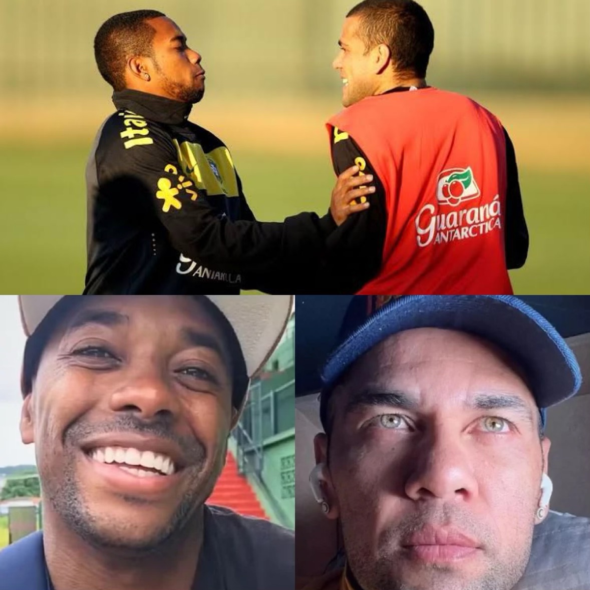 Robinho que foi condenado, manda mensagem para Daniel Alves;