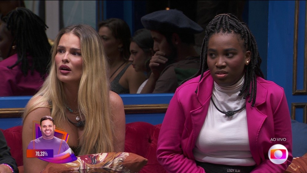 Veja reação de Yasmin e Leidy Elin com resultado do Paredão entre Michel e Davi no BBB 24