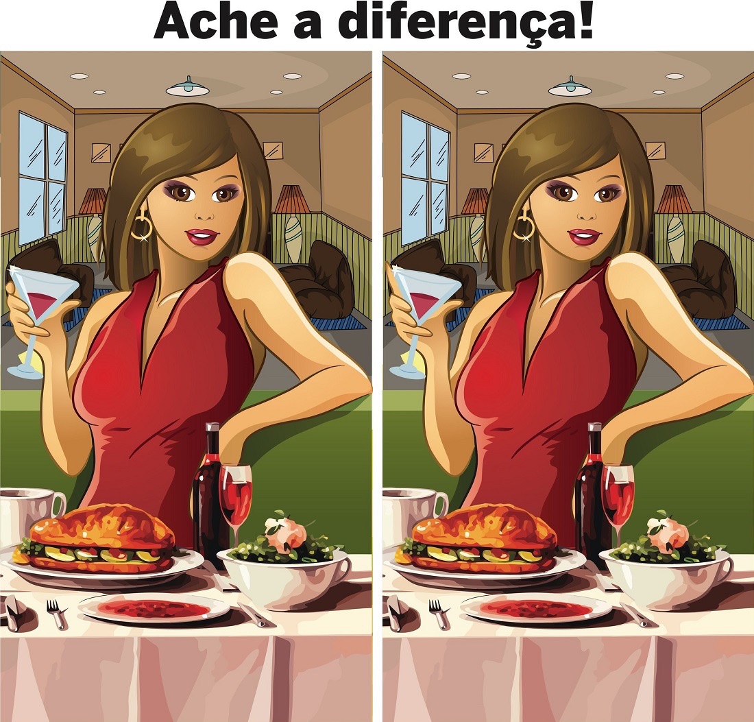 Resposta: Ache a Diferença: O Jantar Chique