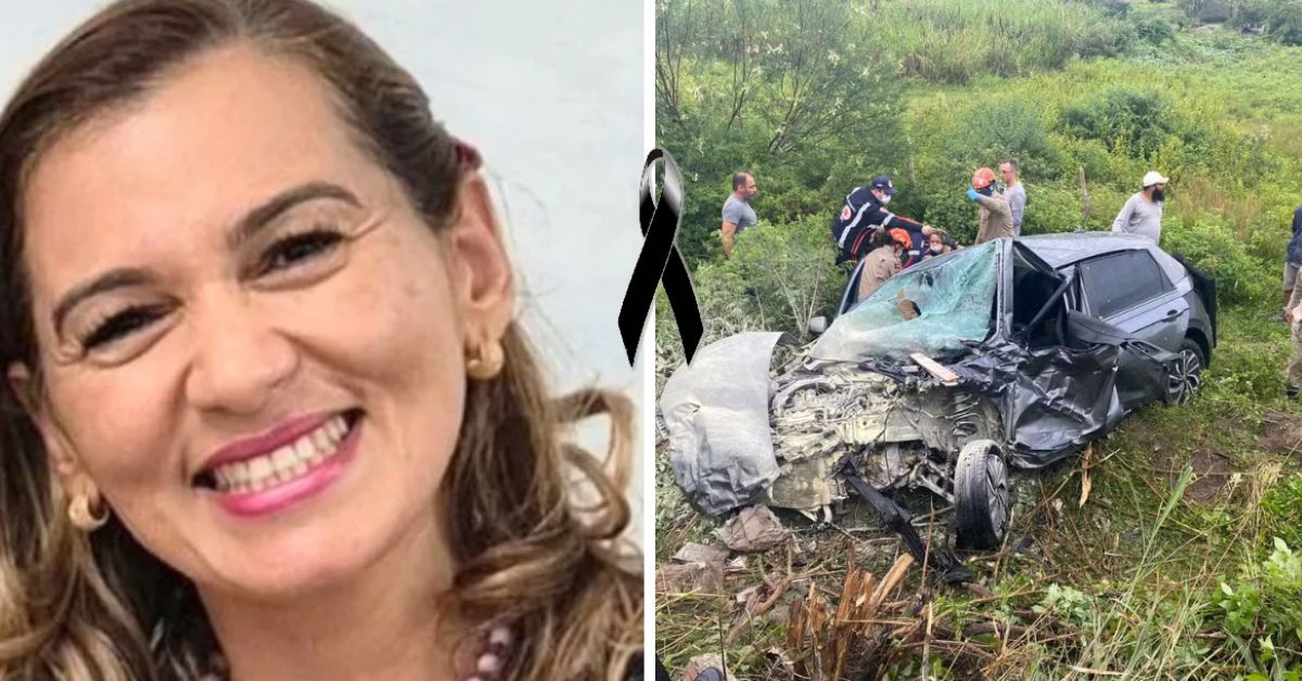 Querida professora morre em grave acidente na BR-104; seu carro ficou completamente destruído