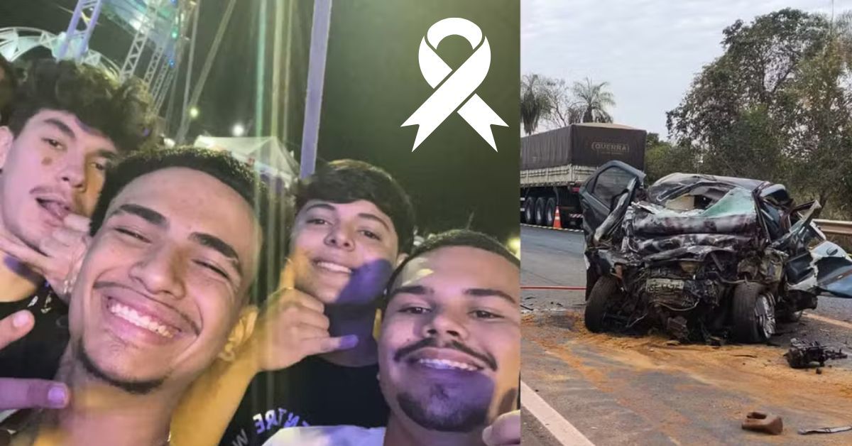 Quem são os 4 amigos que morreram em gravíssimo acidente entre carro e carreta; eles tinha saído de uma festa