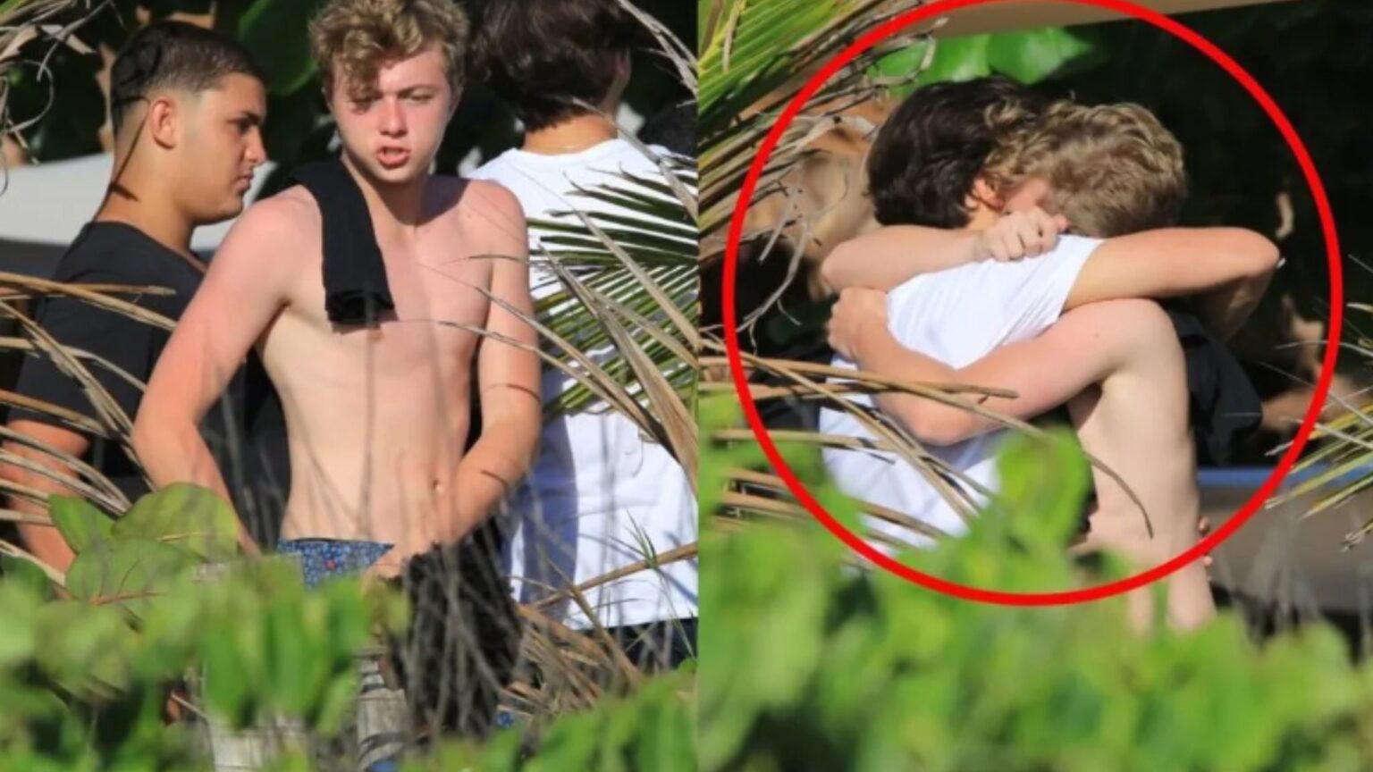 Benício Huck, aos 15 anos, é capturado na praia enquanto se diverte com seus amigos