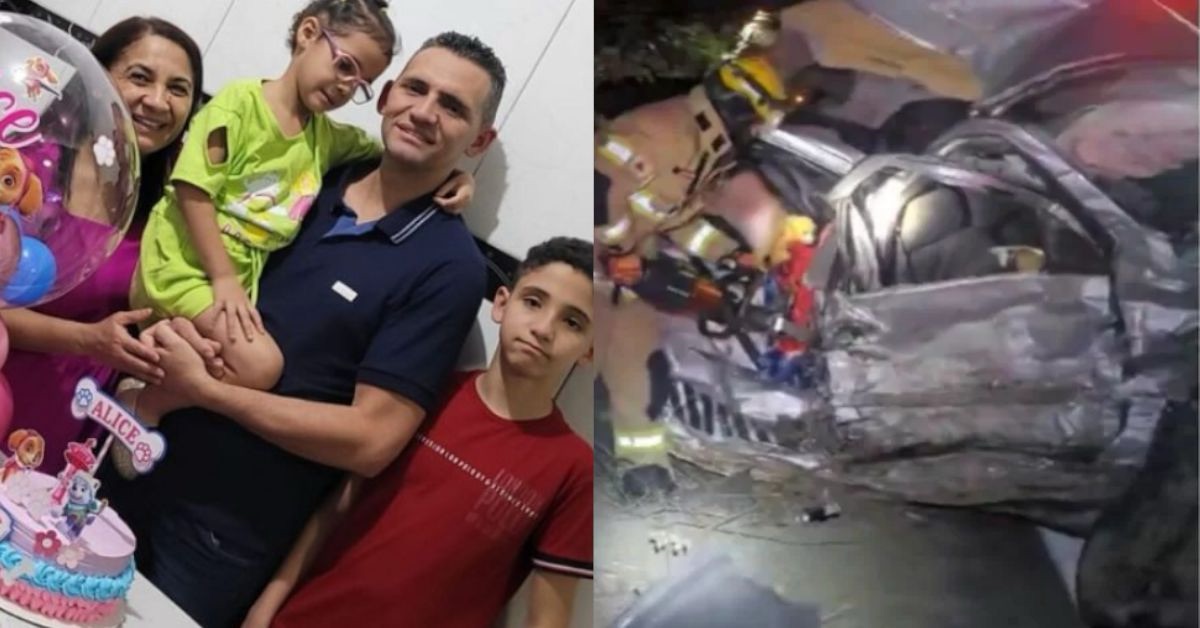 Pai, mãe e filhos que perderam a vida em acidente em rodovia mineira voltavam de Pernambuco