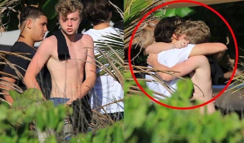 Um jovem se tornando um homem! Benício Huck, aos 15 anos, é capturado na praia enquanto se diverte com seus amigos